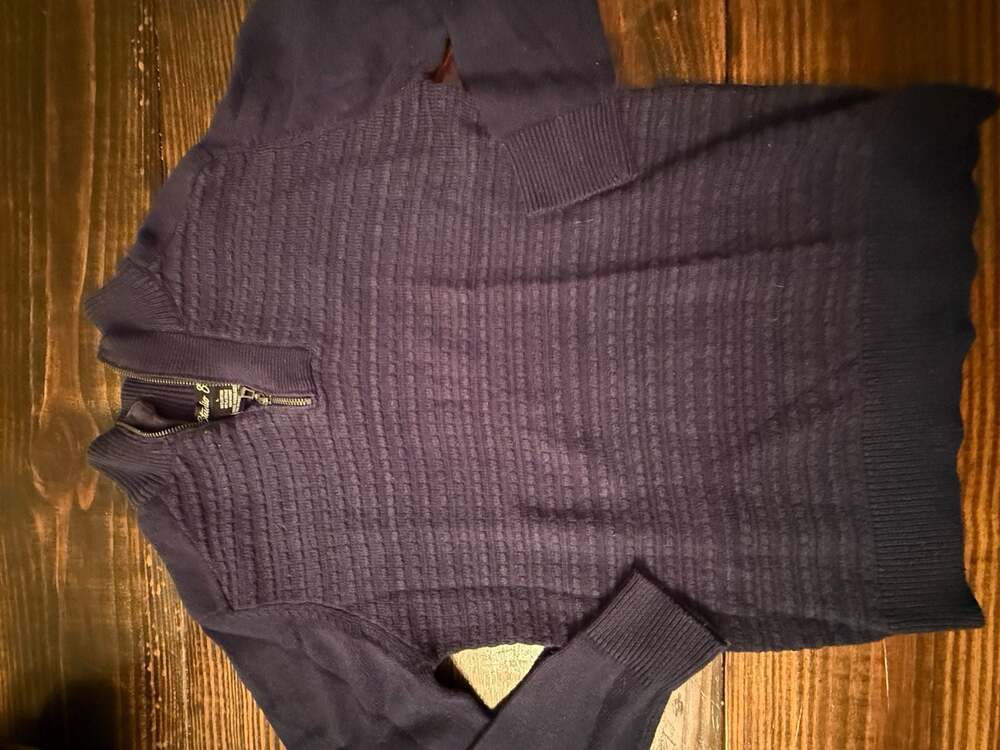 Studio 84 Men's Blue Quarter Zip Knit Sweater Size L